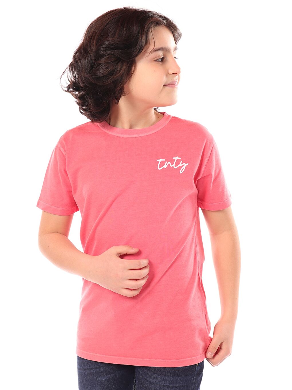 Kırmızı Erkek Çocuk Baskılı Tişört