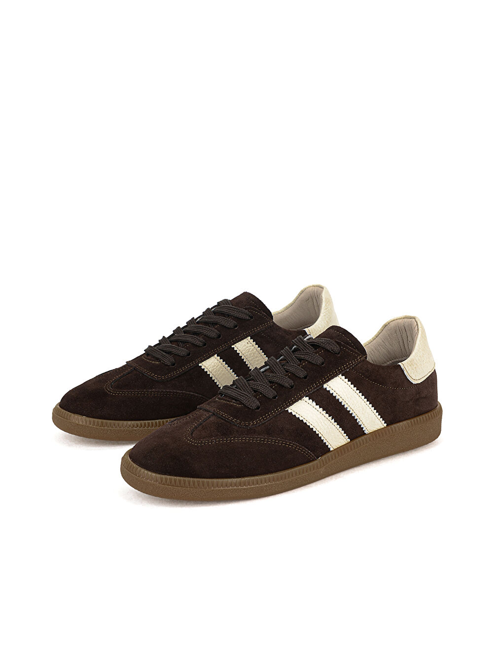 Kahverengi Kadın Hakiki Deri Sneaker 1611035Z64032 Kahve-4