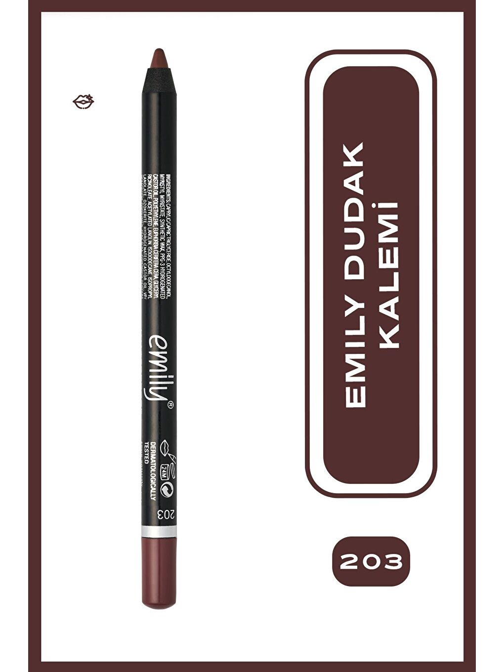 Emily Long Lasting No:203 x2 ve Lipliner No:223 x2 Dudak Kalemi Seti-2