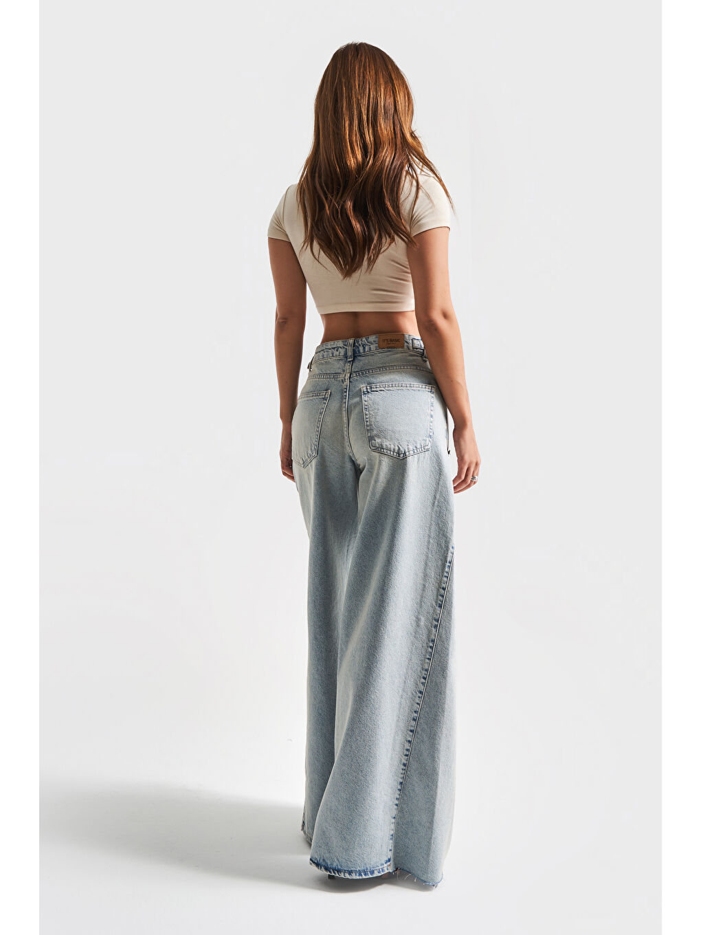 Mavi Kadın T.Kot Rengi 10S5-75 Baggy Palazzo Fit %100 Pamuk Yırtık Detaylı Denim Jean-3