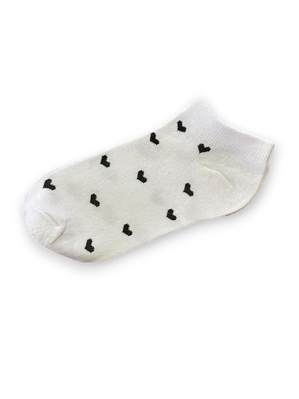 Gri 6'lı Kadın Karışık Kalpli Desenli Pamuklu Rahat Patik Çorap-4
