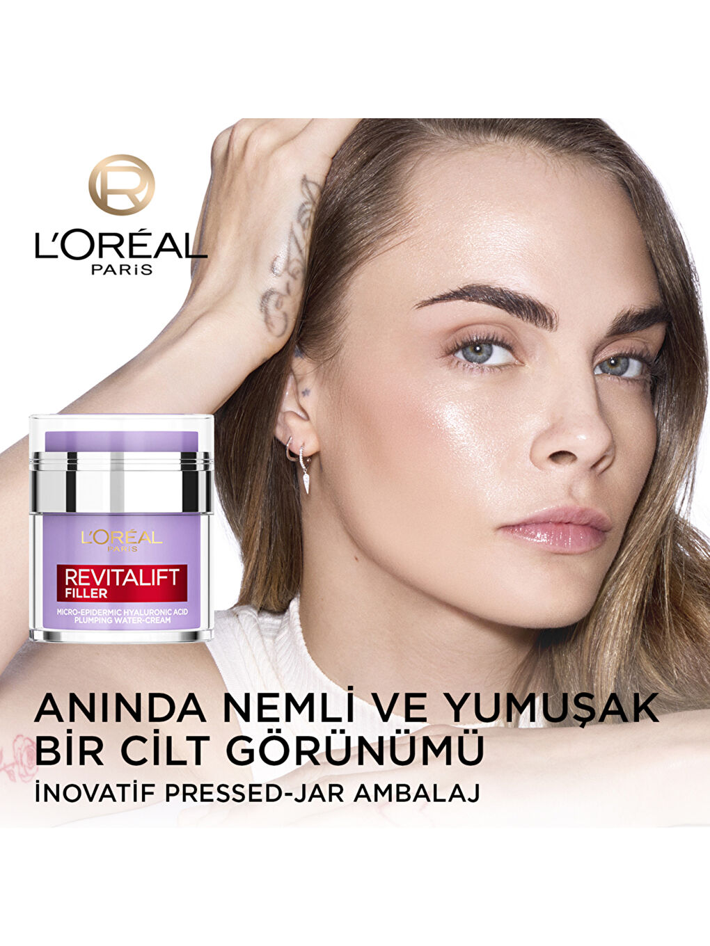 L'Oréal Paris Revitalift Filler Dolgunlaştırıcı Su Bazlı Pressed Jar Nemlendirici Yüz Kremi 50ml-1