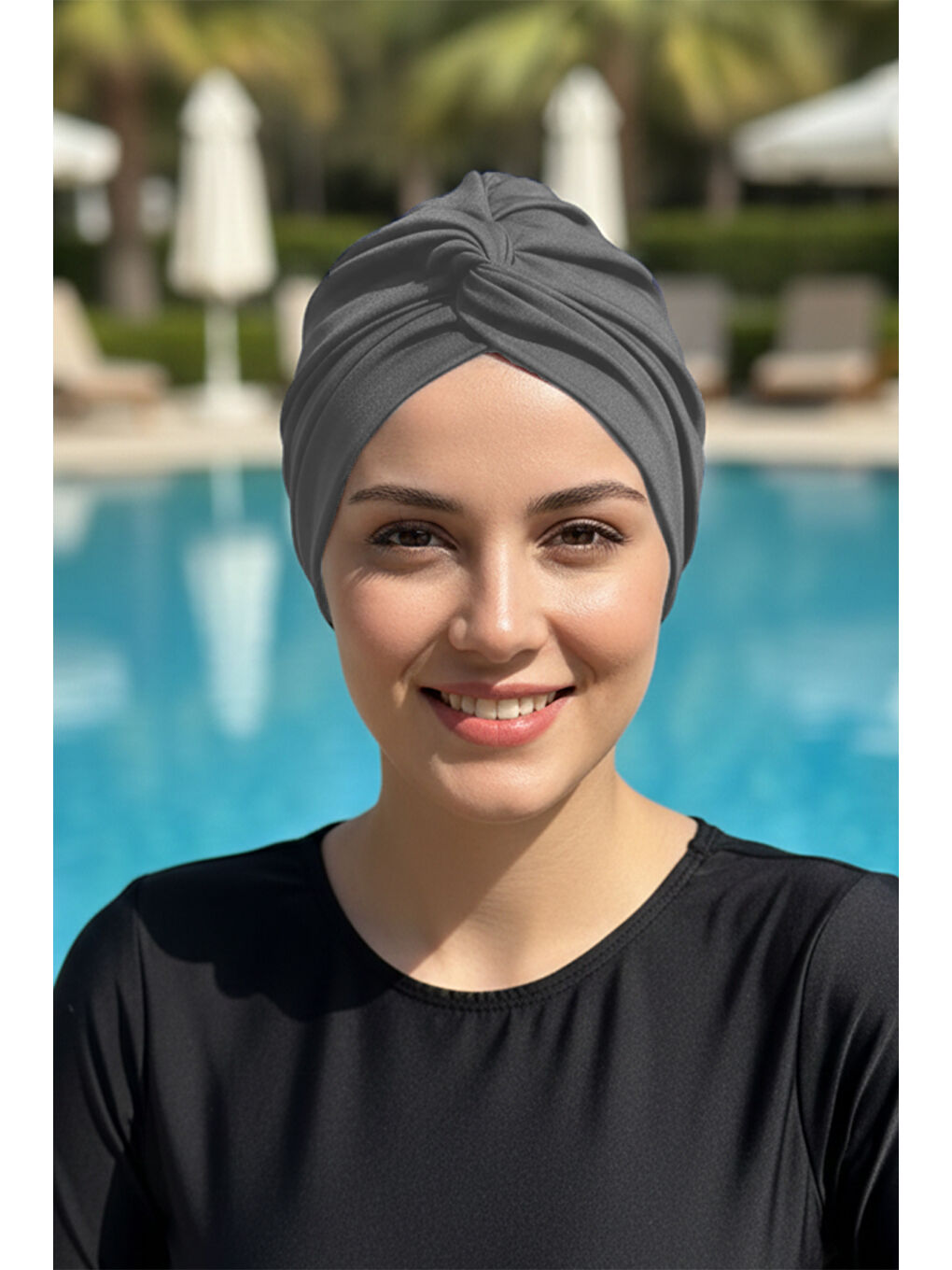 Havuz Deniz Bone R-988 Gri-3