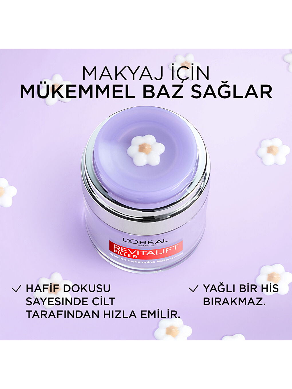 L'Oréal Paris Revitalift Filler Dolgunlaştırıcı Su Bazlı Pressed Jar Nemlendirici Yüz Kremi 50ml-4