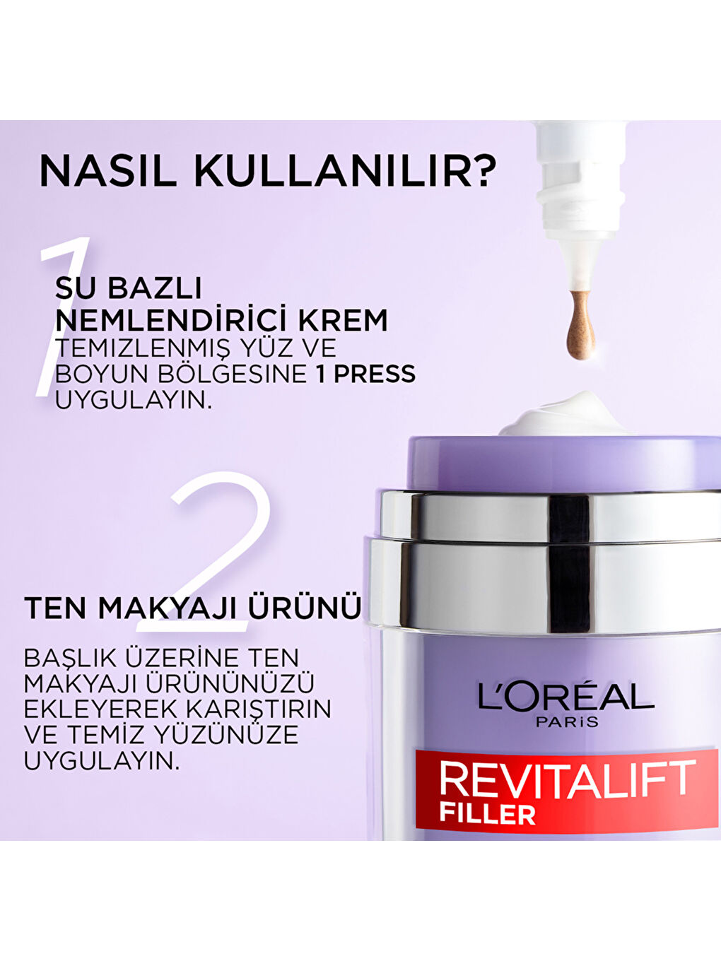 L'Oréal Paris Revitalift Filler Dolgunlaştırıcı Su Bazlı Pressed Jar Nemlendirici Yüz Kremi 50ml-5