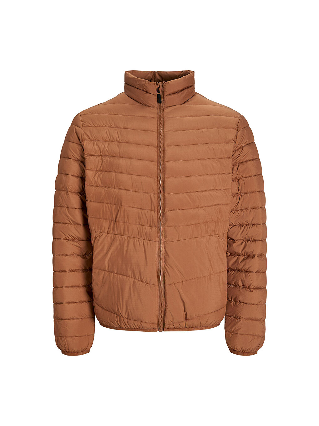 Jack & Jones State Packable Puffer Colar Erkek Kahverengi Dik Yaka Mont - 4