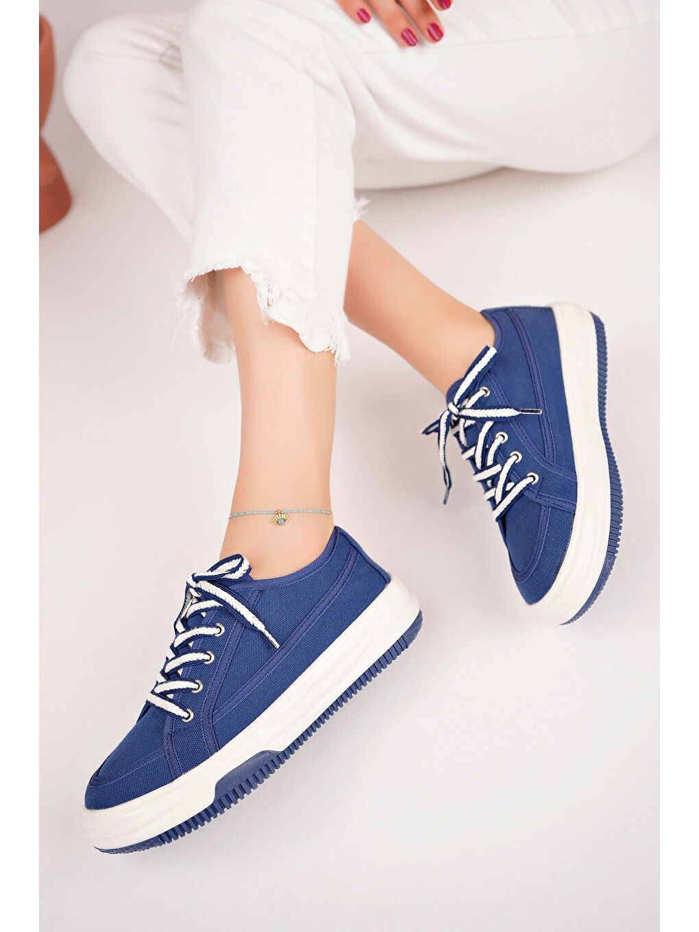 Lacivert Kadın Sneaker Günlük Ayakkabı