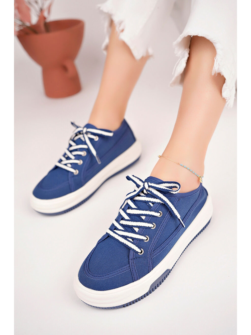 Lacivert Kadın Sneaker Günlük Ayakkabı-1