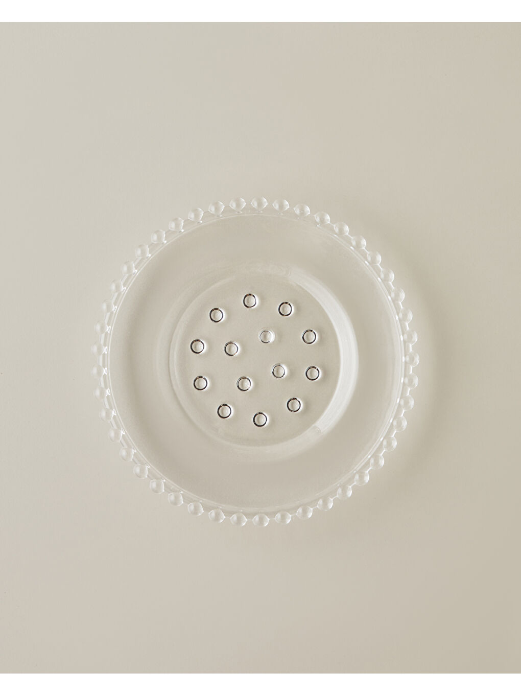 Renksiz Bubbles Cam Pasta Tabağı 19 cm Şeffaf-1