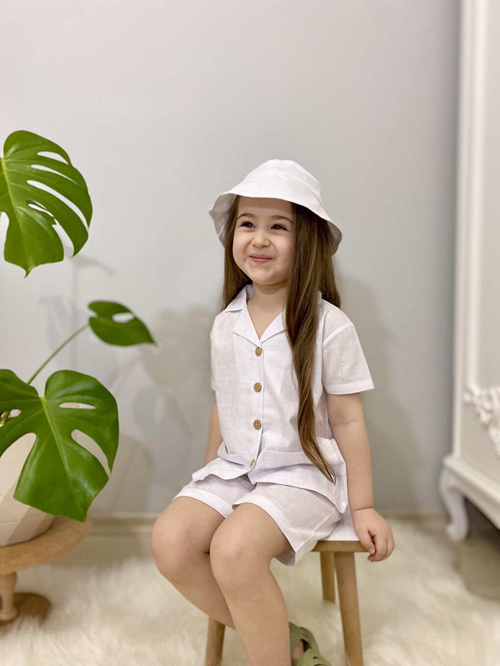 Beyaz Üçlü Gömlek Takım