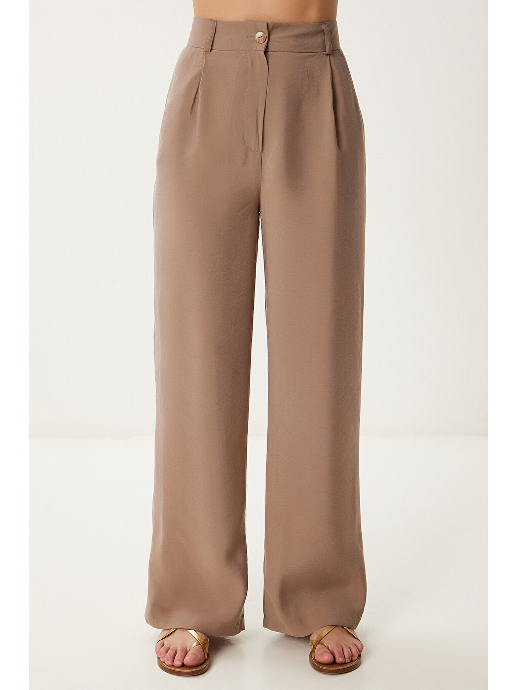 Bej Modal Bluz Pantolon Takım VİZON LBV0069-4
