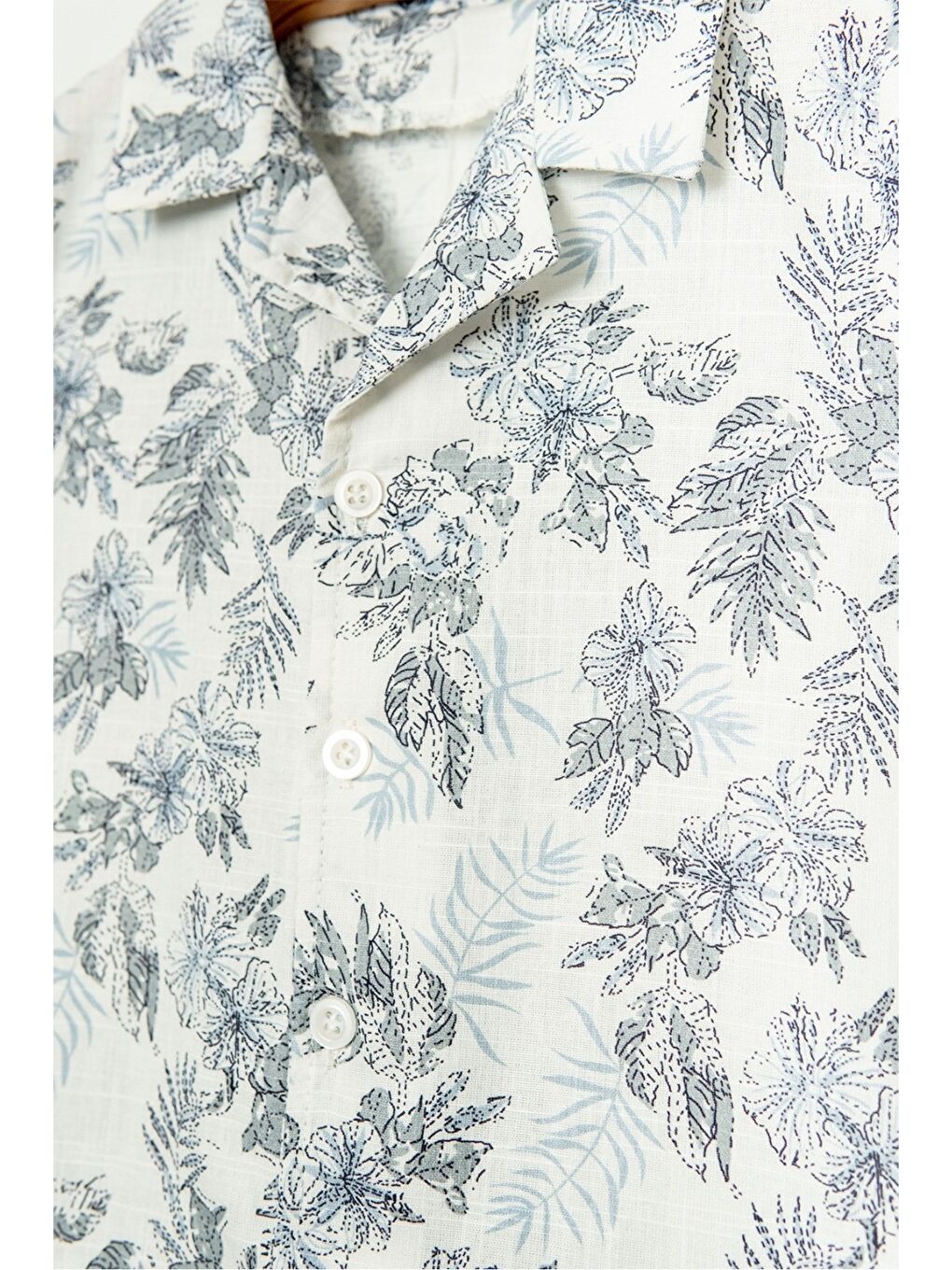 Lacivert Yazlık Erkek Bebek Desenli Gömlek Şort Kombini-1