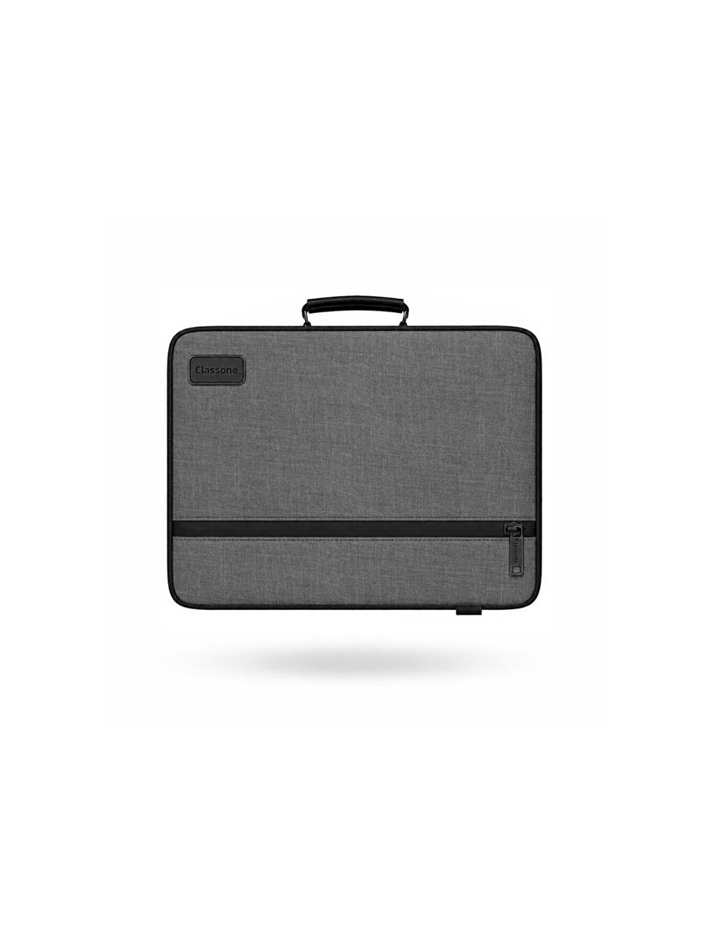3in1 Serisi Clk144 13,14 İnch Uyumlu Tablet Laptop El Ve Omuz Çantası Keten Gri-5
