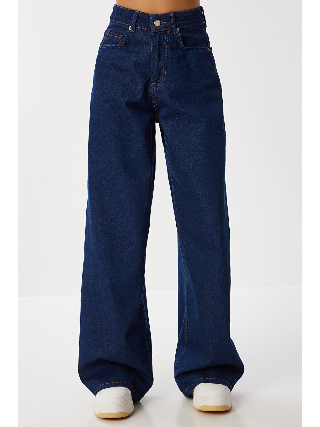 Mavi Kuşaklı Denim Ceket Pantolon Takım 1935 KOYU MAVİ LAN0075-4