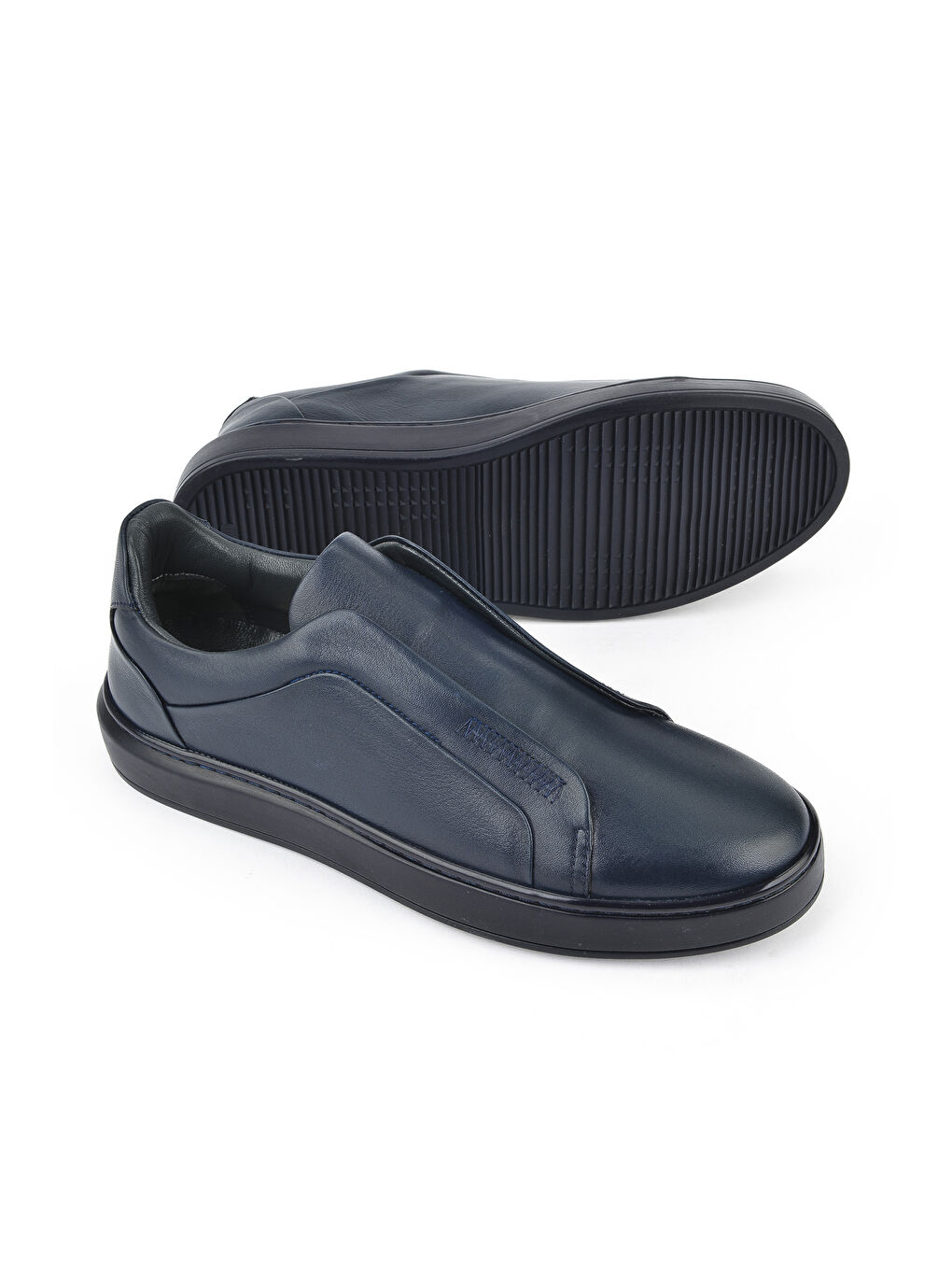 Erkek Hakiki Deri Sneaker 143983Z060 Lacivert-1
