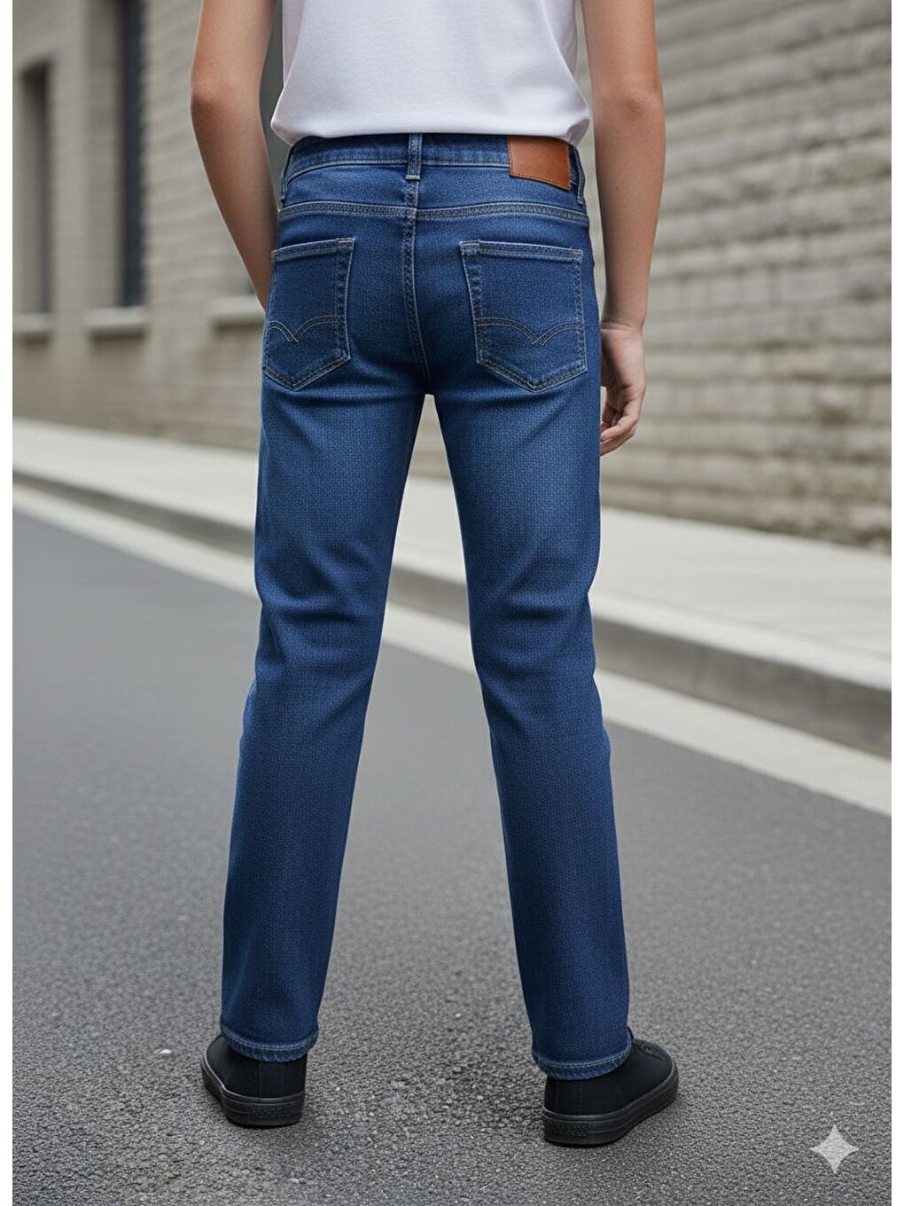 Mavi Erkek Çocuk Elastanlı Taşlanmış Jean Pantolon PNT2606-2