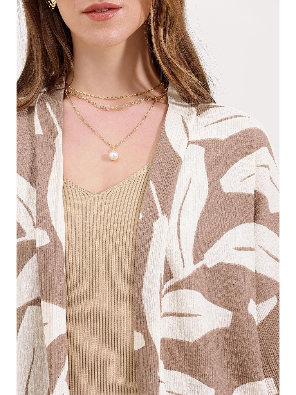 6582 Örme İkili Takım - Bej-2