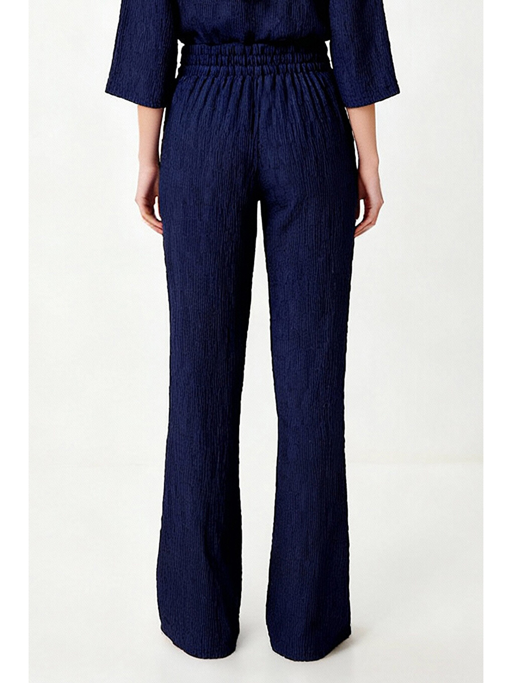 Lacivert Dokulu Oversize Örme Kimono Takım LACİVERT LBY0041-3