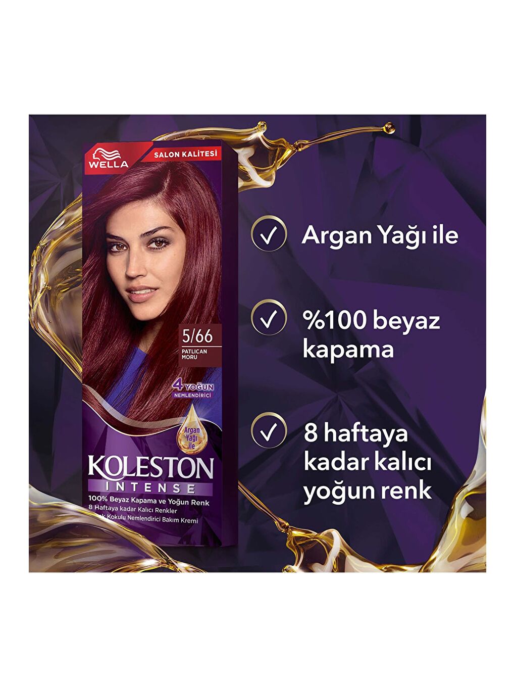 Wella Koleston Intense Saç Boyası 5/66 Patlıcan Moru - Salon Kalitesi - 5