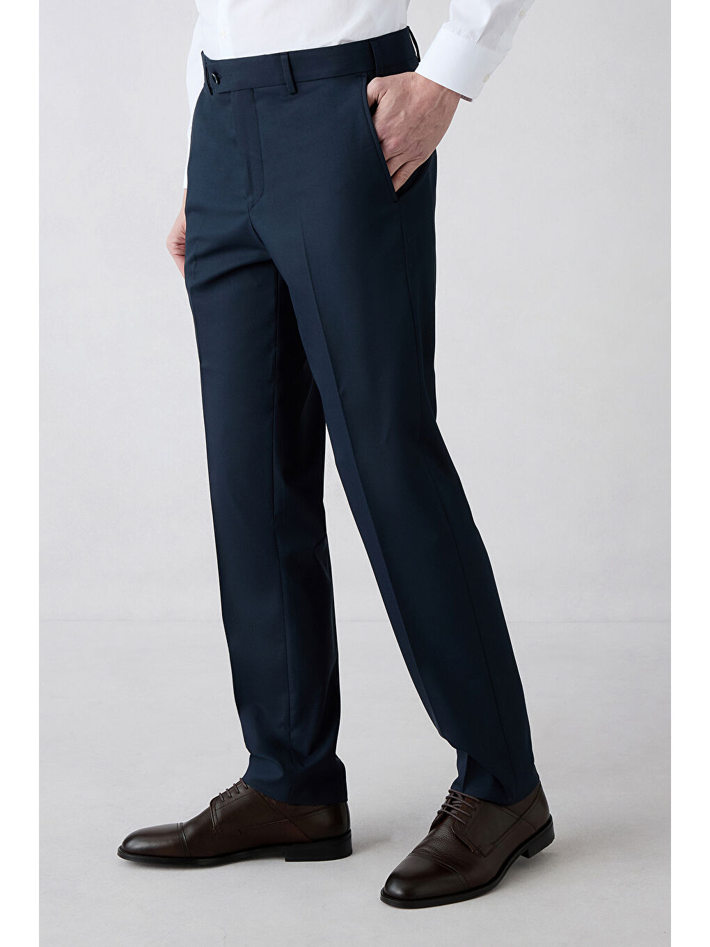 Lacivert 6 Drop Regular Fit Standart Kesim Mono Yaka Takım Elbise-3