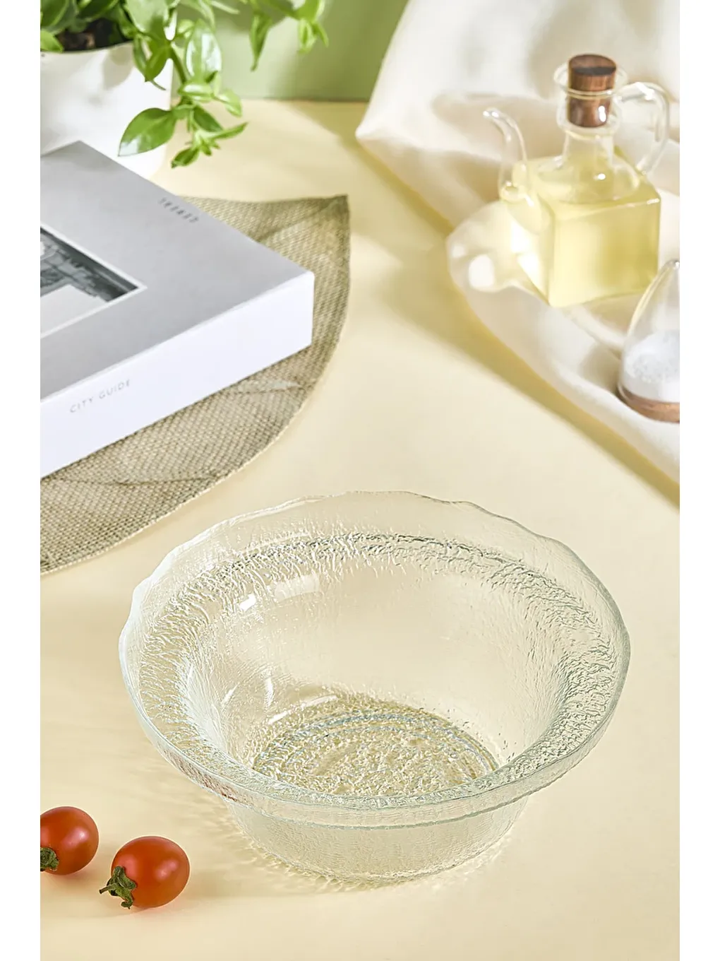 Renksiz Gemma Büyük Boy Cam Salata Kasesi-2