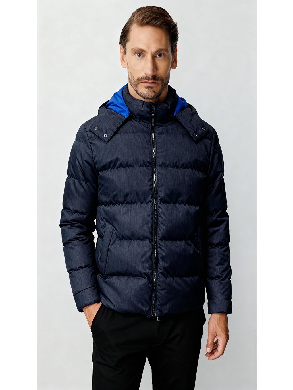 Lacivert Erkek Lacİvert Standart Şişme Mont-1