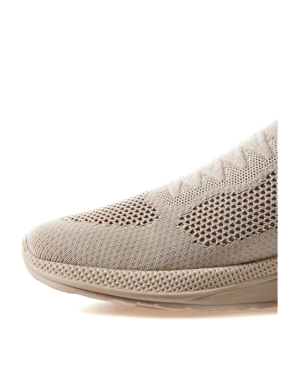 Bej Yüksek Taban Fileli Bağcıksız Hafif Esnek Erkek Spor Ayakkabı - 89120-2