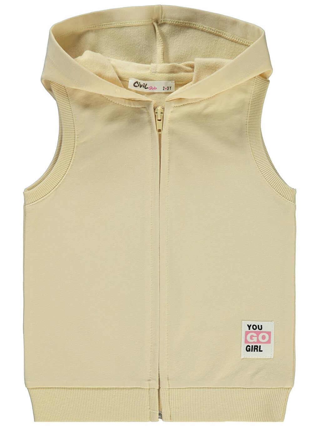 Girls Basic 2-5 Yaş Yelek - Sarı 5-6 Yaş