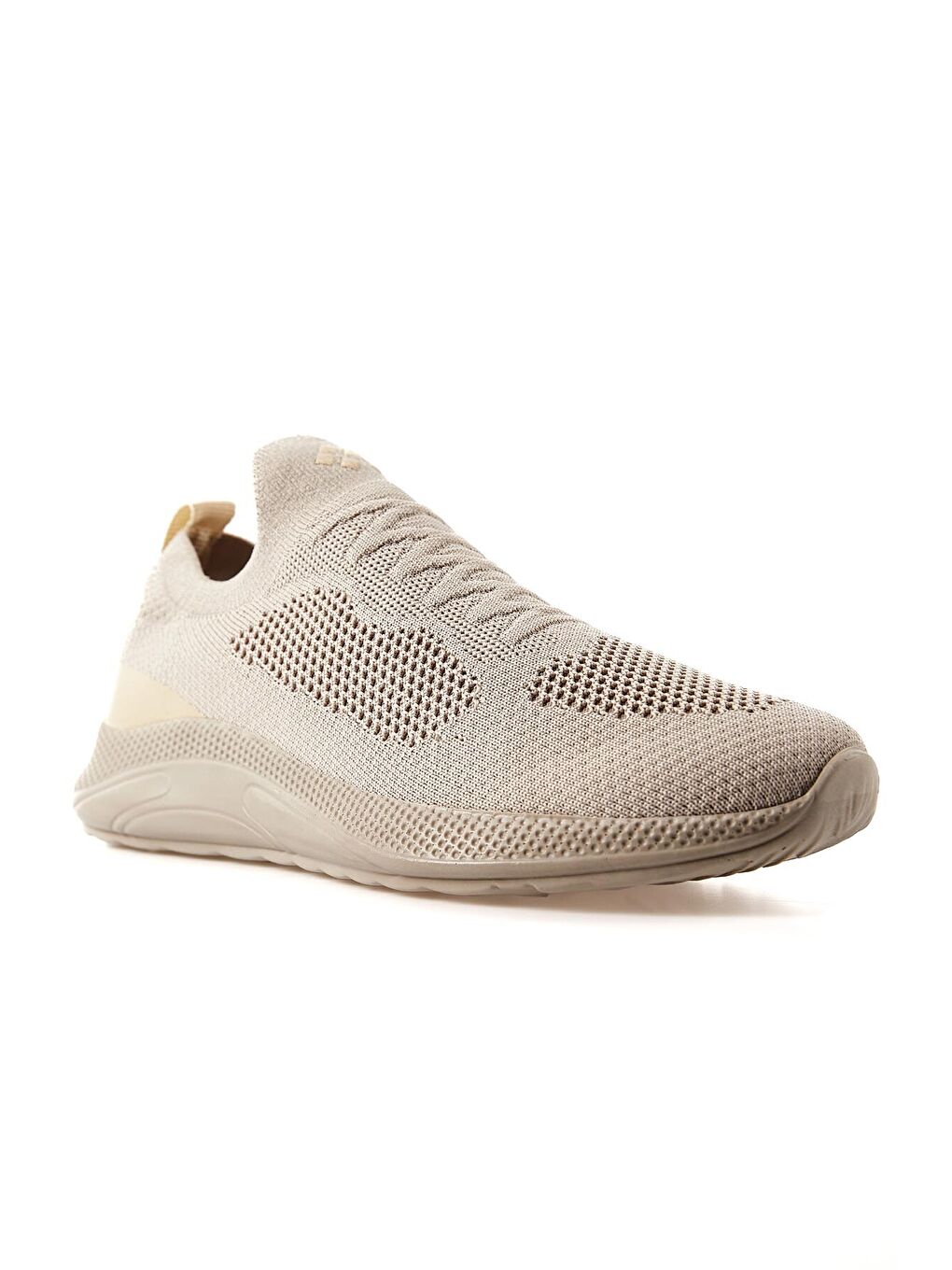 Bej Yüksek Taban Fileli Bağcıksız Hafif Esnek Erkek Spor Ayakkabı - 89120-4