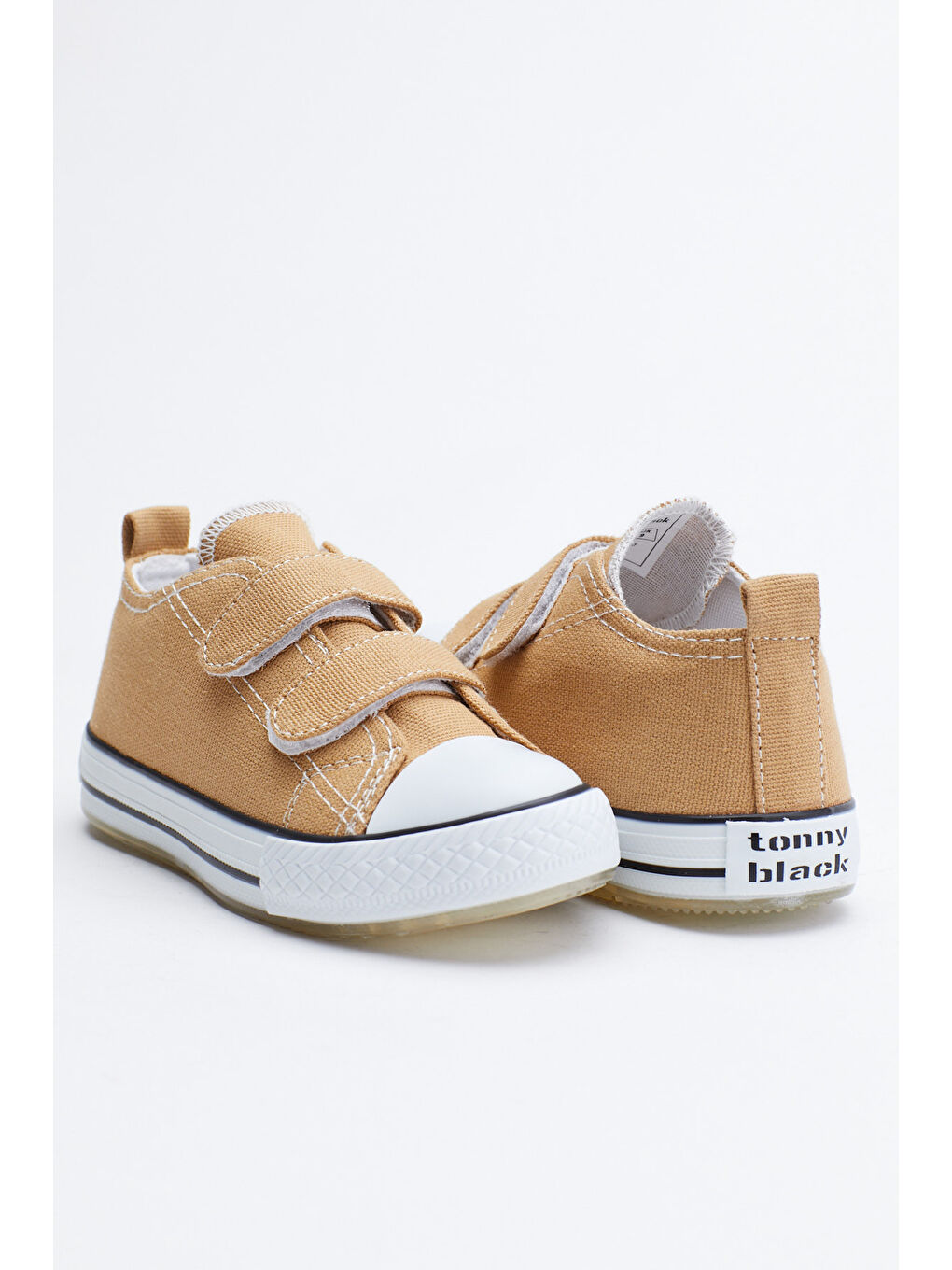 Kahverengi Çocuk Unisex Camel Rahat Kalıp Işıklı Cırtlı Spor Ayakkabı-1