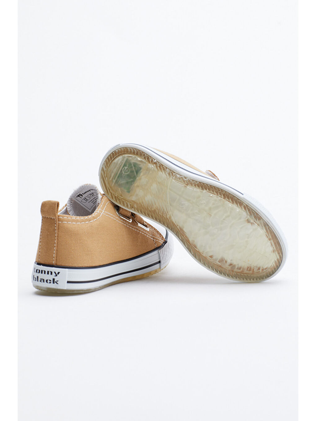 Kahverengi Çocuk Unisex Camel Rahat Kalıp Işıklı Cırtlı Spor Ayakkabı-2