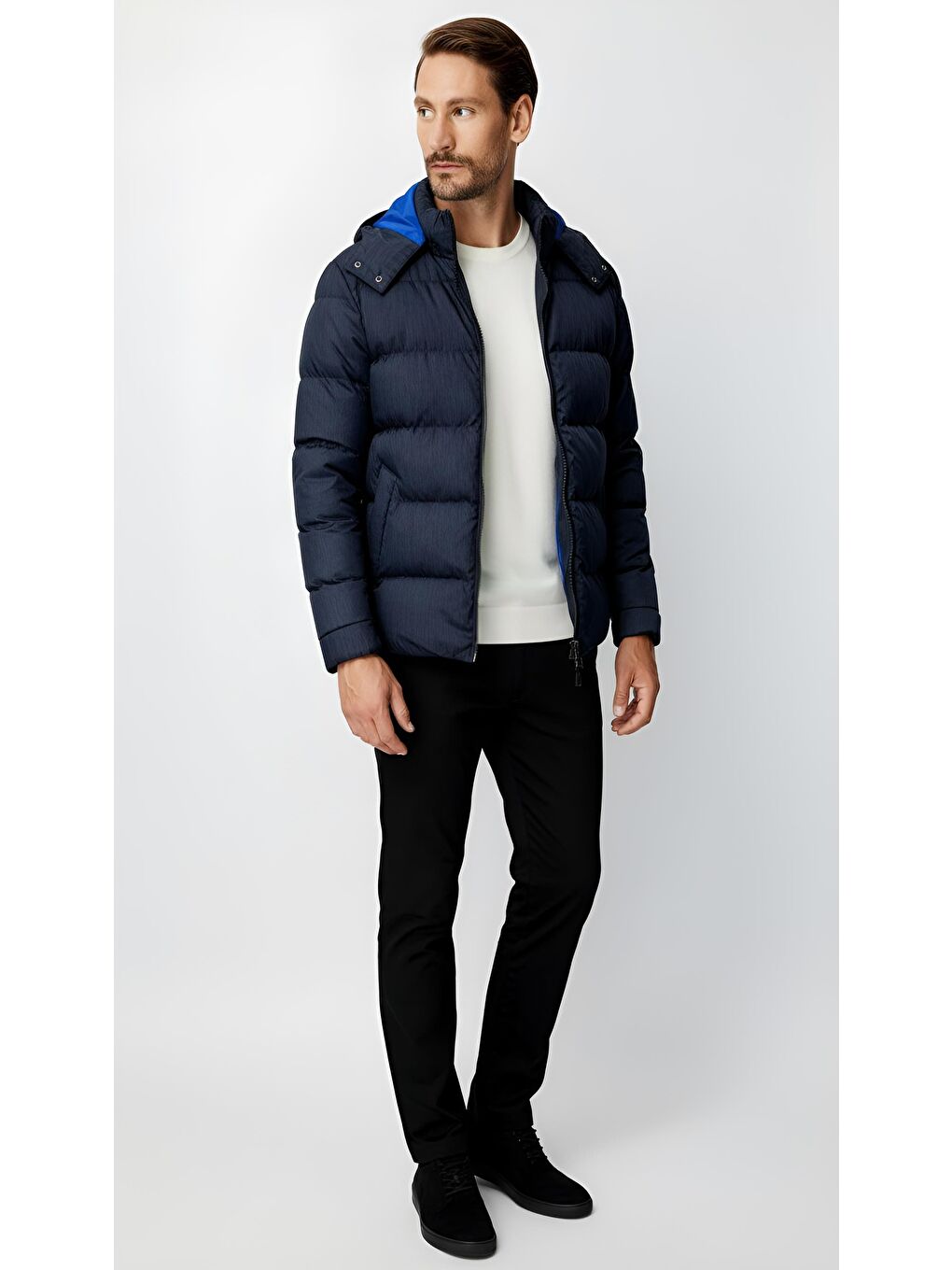 Lacivert Erkek Lacİvert Standart Şişme Mont-4