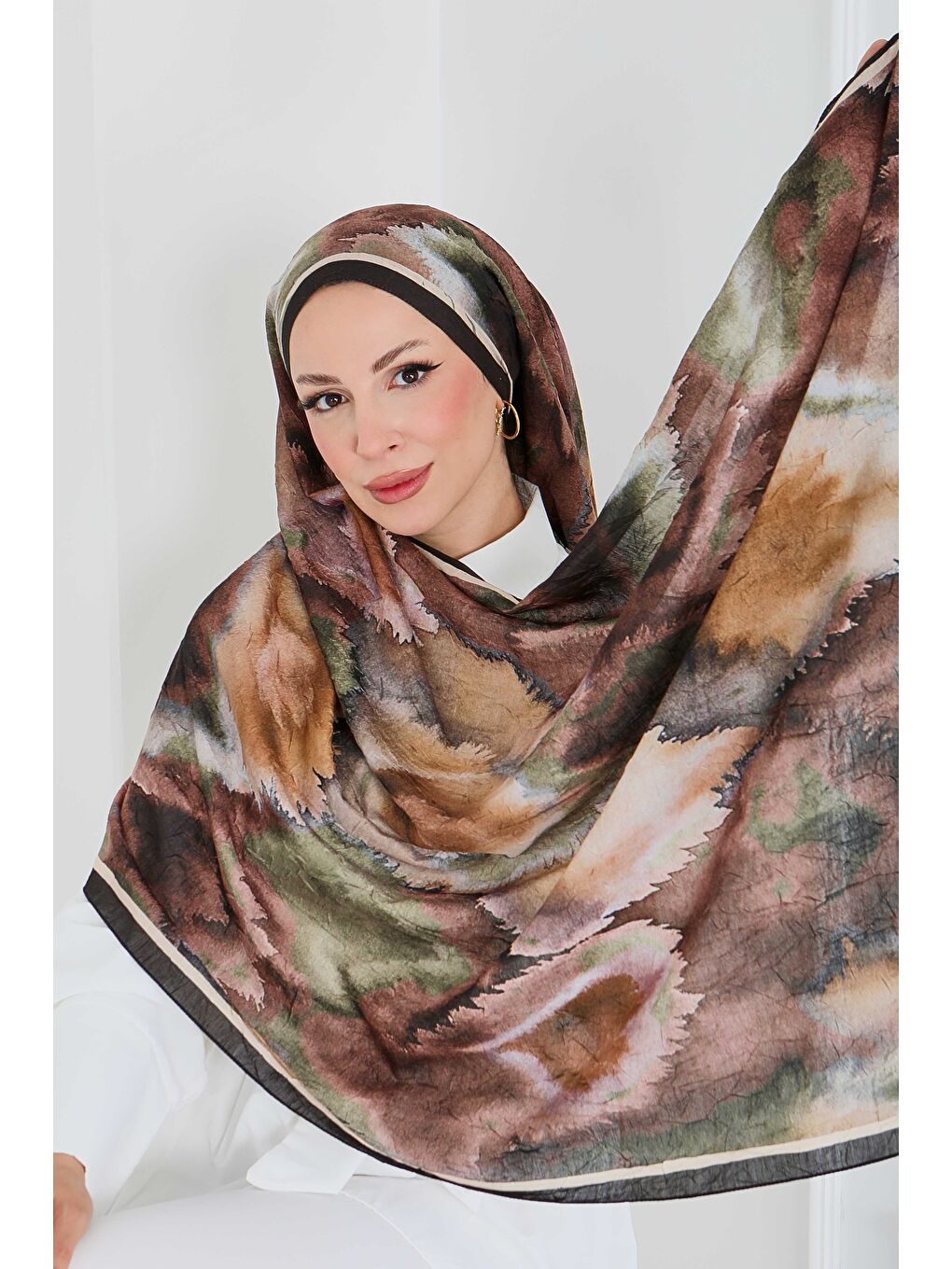 Kahverengi Natural Harmony Bambu Crash Şal Açik Kahve - 27914-ACIK-KAHVE-2