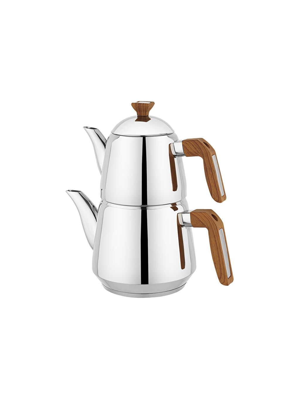 TeeHaus Çelik Çaydanlık Takımı 4 Parça-Kahverengi-1