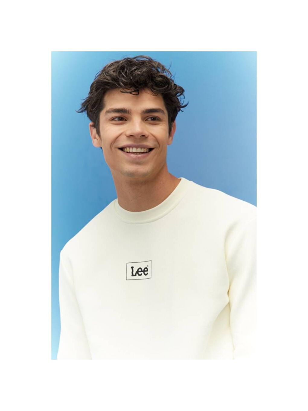 Lee Beyaz Erkek Beyaz Sweatshirt - 1