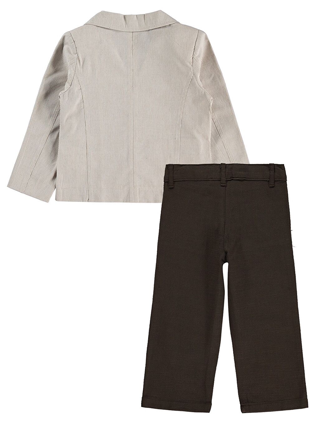 Kahverengi Boys Gömlekli 3'lü 2-5 Yaş Takım - Kahve-1