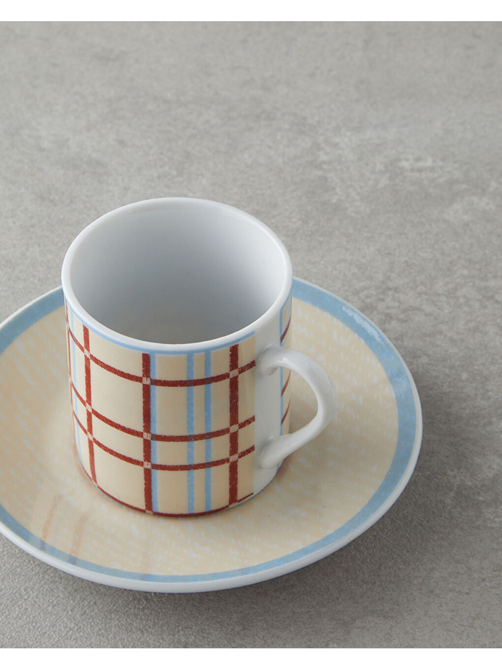 Beyaz Vibe Porselen 4 Parça 2 Kişilik Kahve Fincan Takımı 80 ml Renkli-3