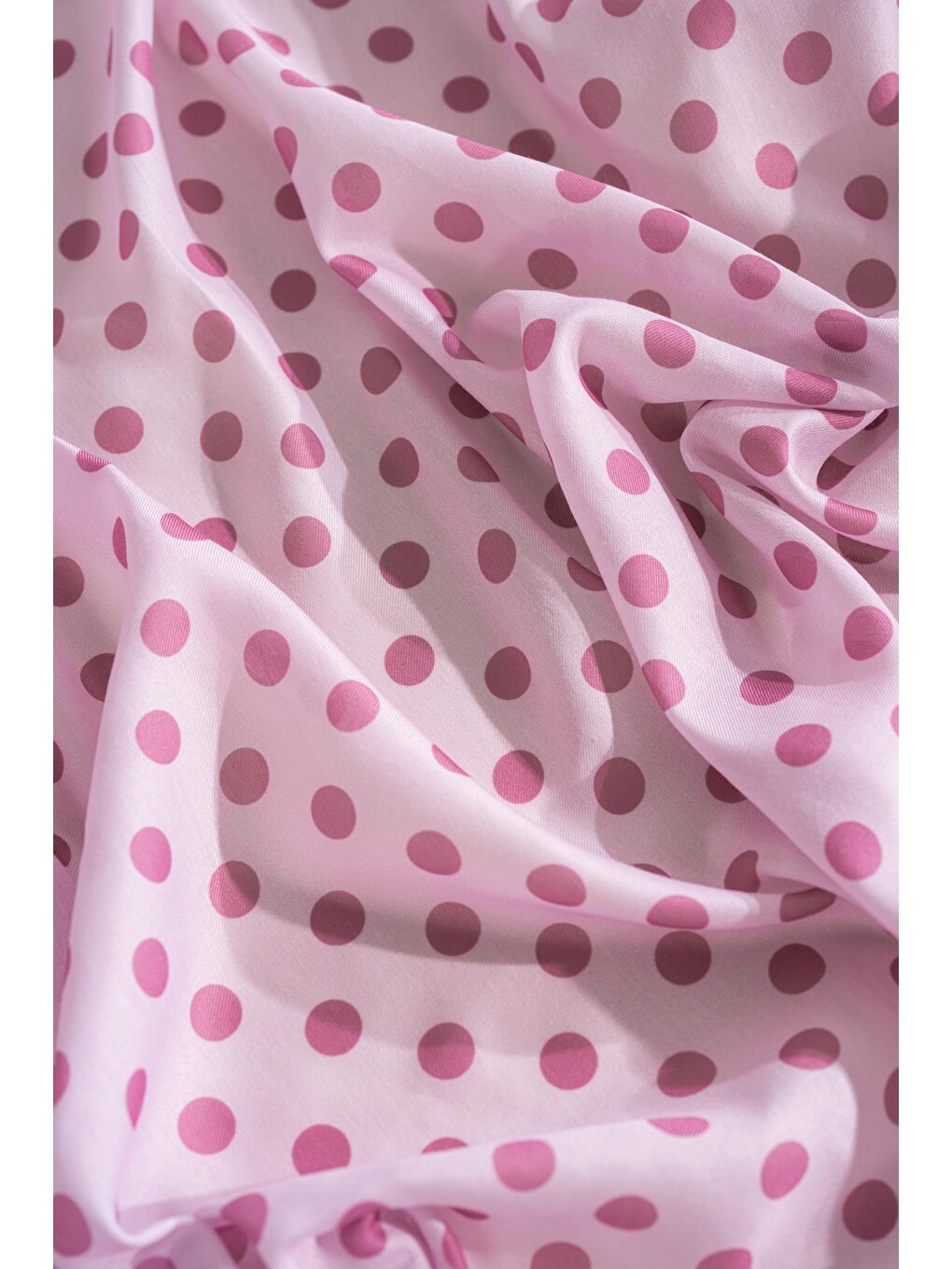 Pembe Kayma Yapmayan Soft Şal Puantiyeli-3