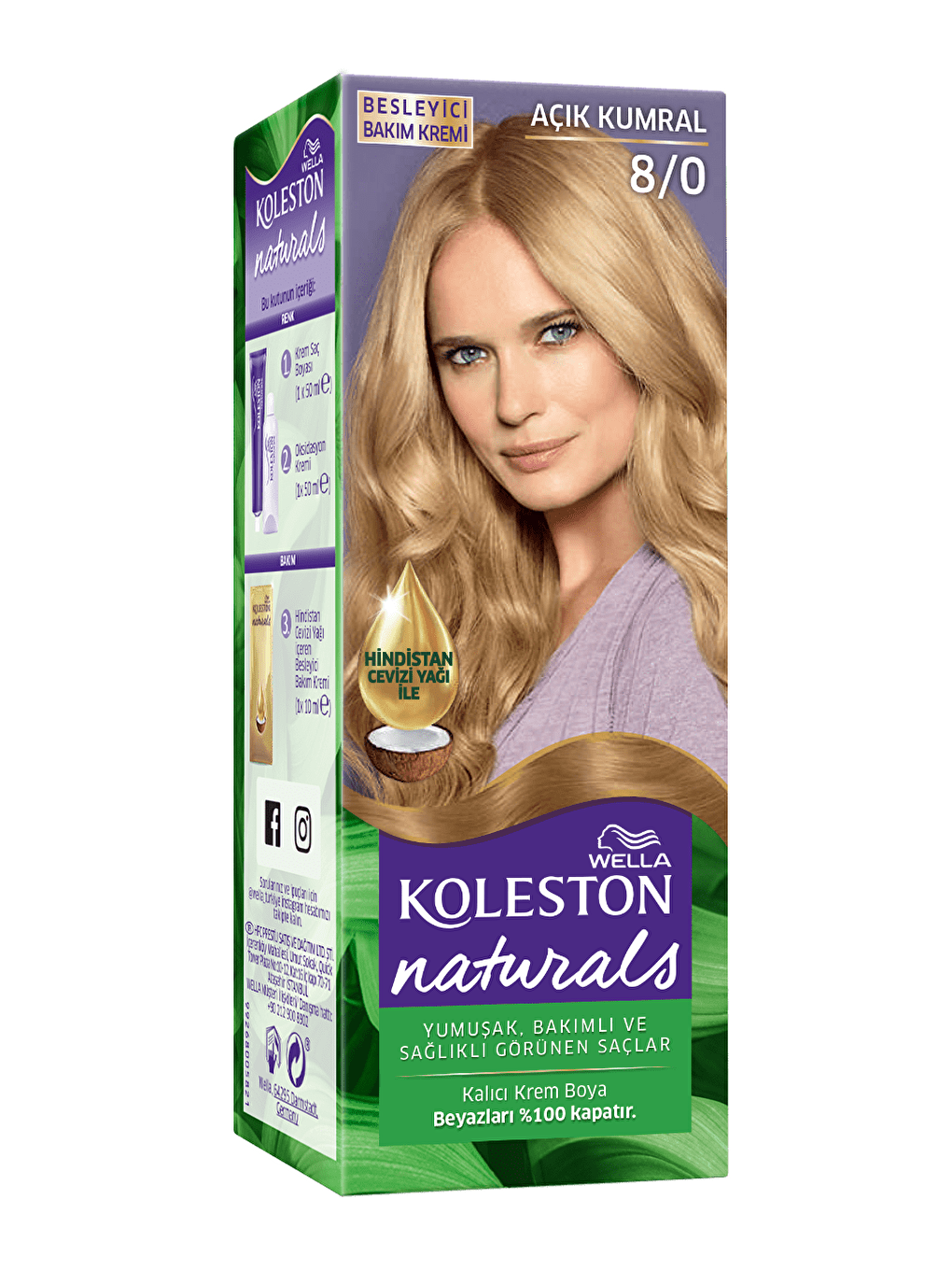 Wella Koleston Naturals 8/0 Açık Kumral *24