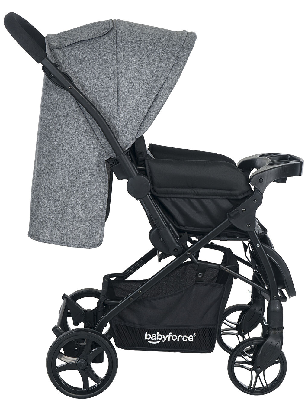 Bella Plus Çift Yönlü Bebek Arabası Gri-2
