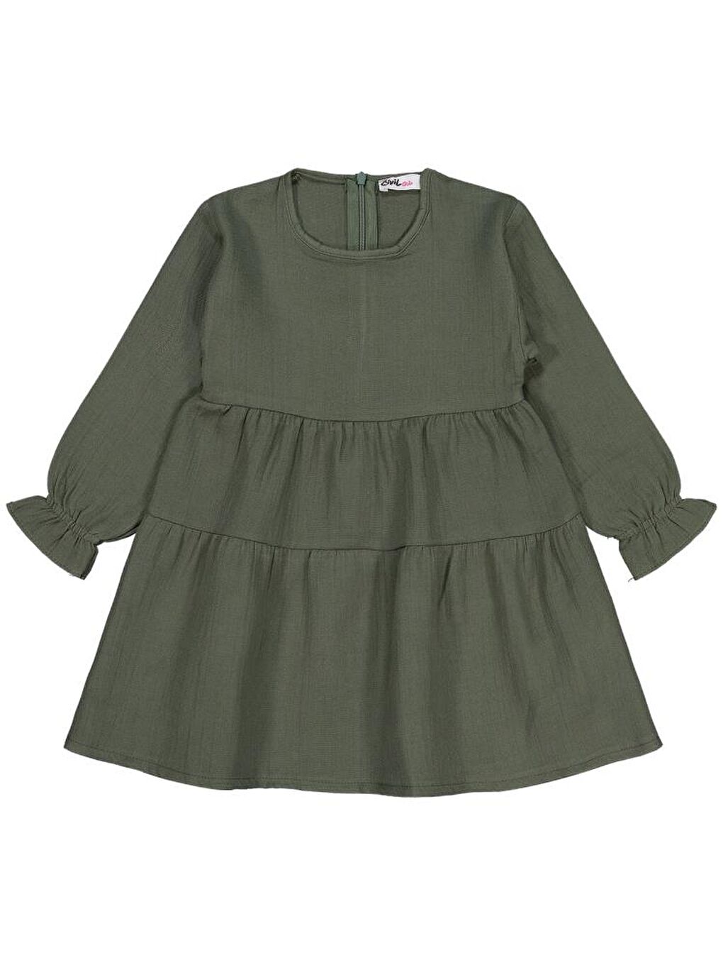 Haki Girls Kat Kat 2-5 Yaş Elbise