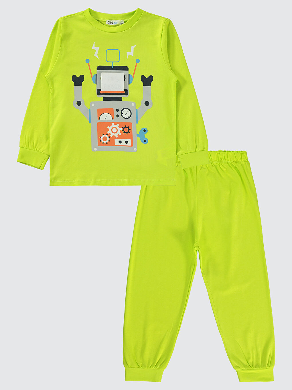 Boys Erkek Çocuk Pijama Takımı 2-5 Yaş Limon Sarısı