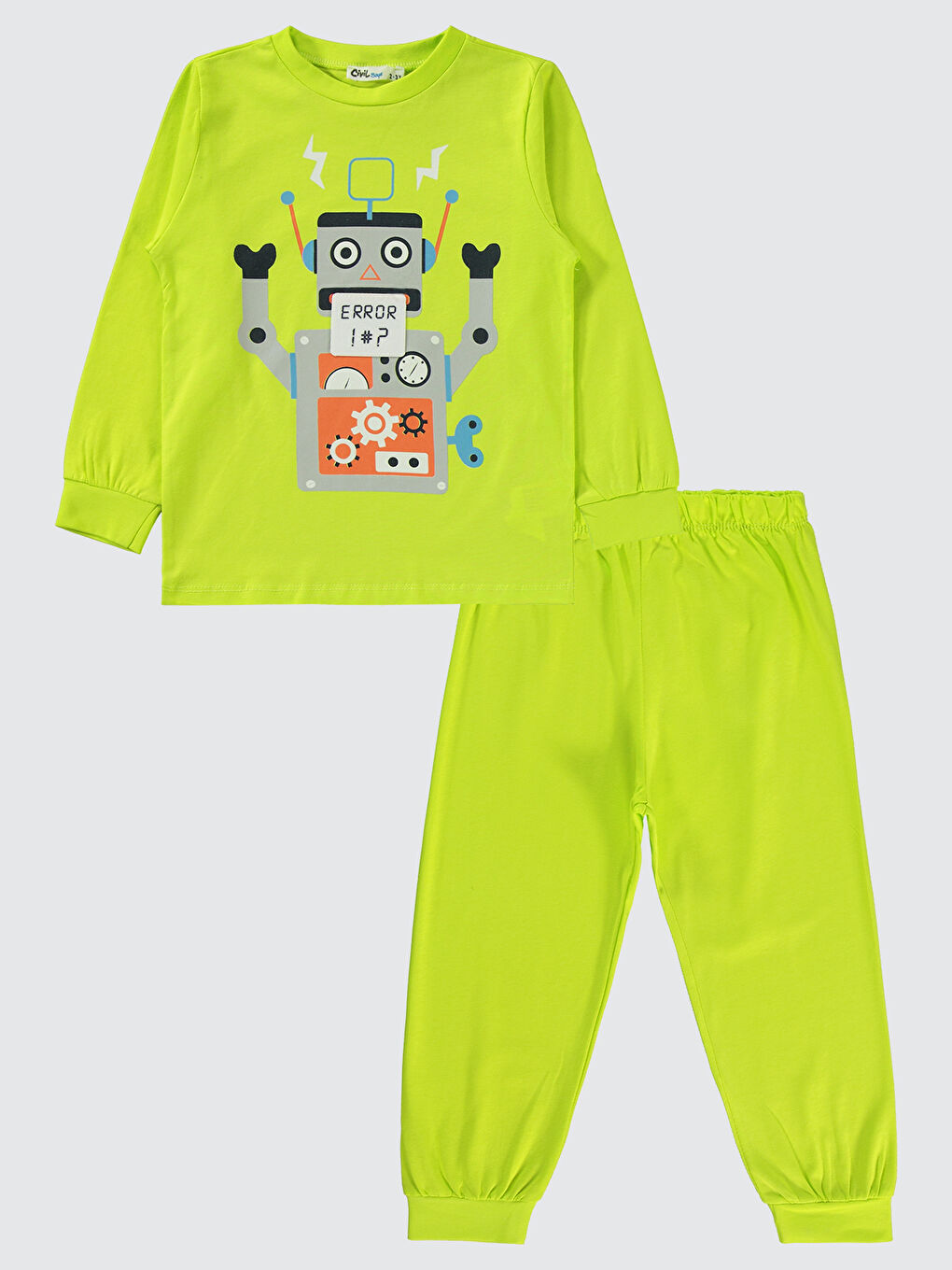 Boys Erkek Çocuk Pijama Takımı 2-5 Yaş Limon Sarısı-3