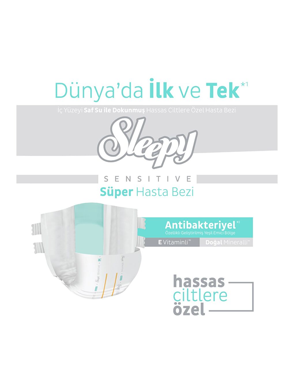 Sensitive Antibakteriyel Süper Yetişkin Hasta Bezi Medium 30x2 60 Adet-2