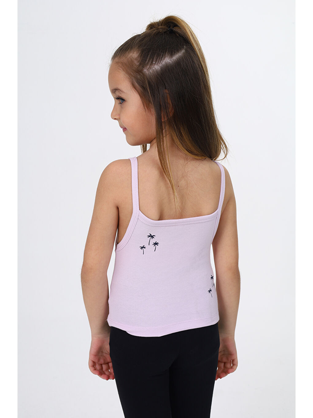 Lila Kız Çocuk Baskılı Atlet-2