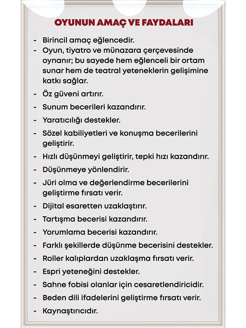 NAR Oyunları Sahne, Teatral Performans Oyunu-6