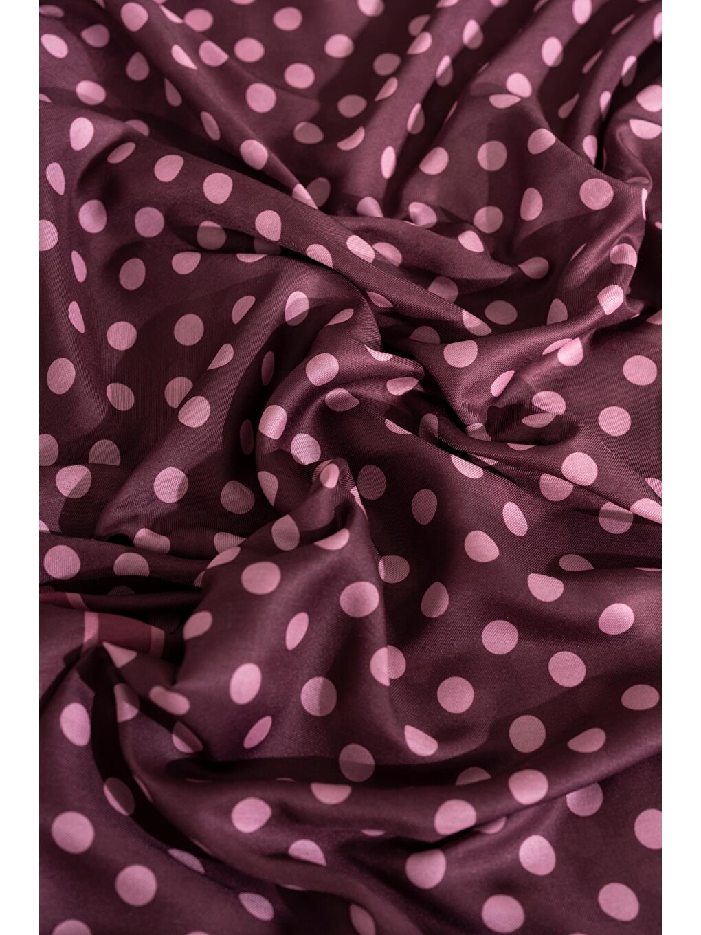 Bordo Kayma Yapmayan Soft Şal Puantiyeli-5