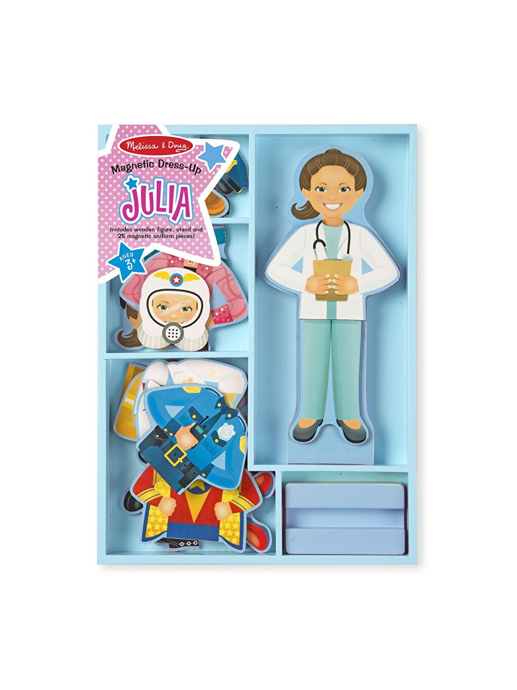 Melissa and Doug Karışık Ahşap Mıknatıslı Giydirme - Julia - 1