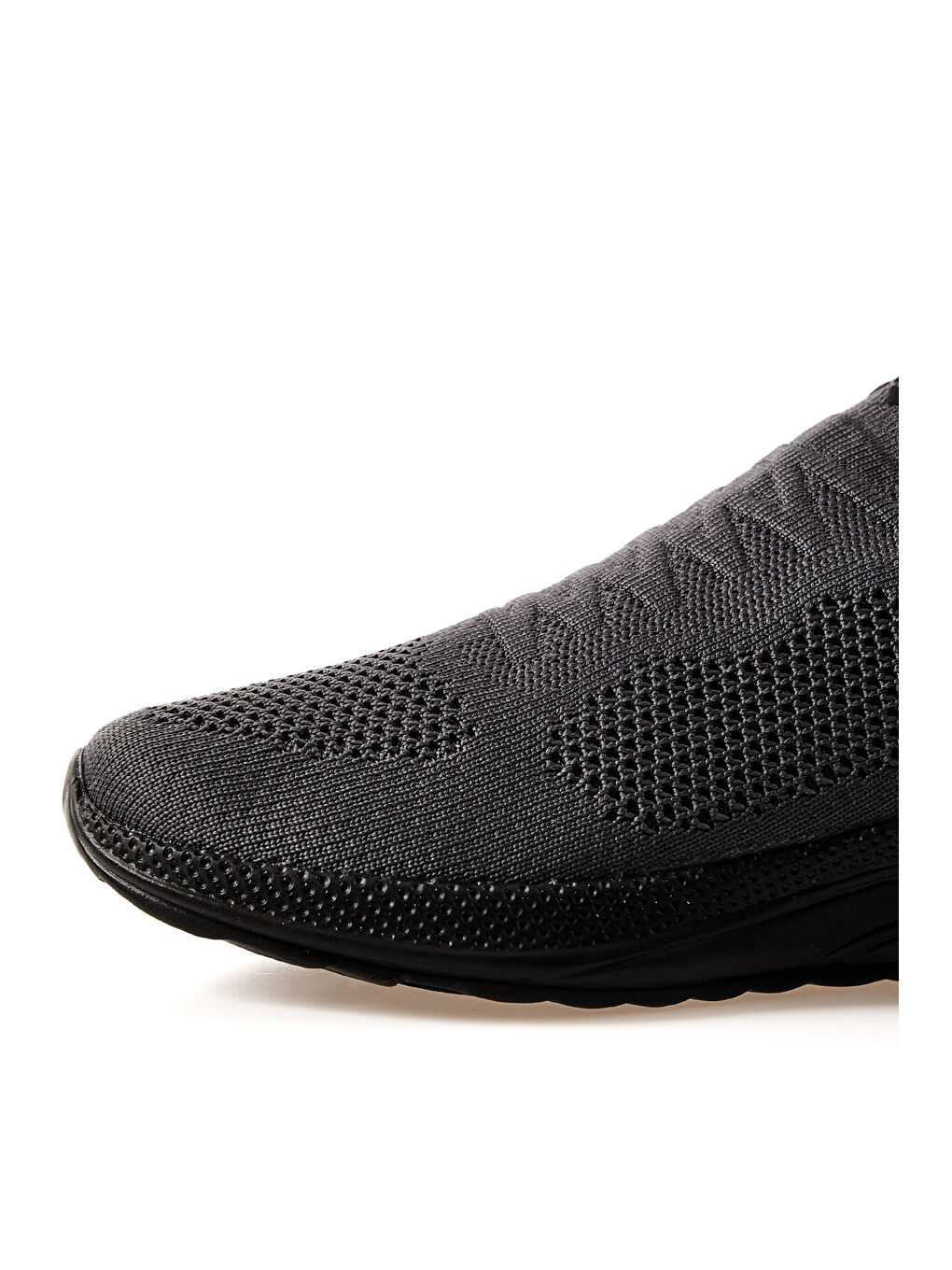 Gri Füme Yüksek Taban Fileli Bağcıksız Hafif Esnek Erkek Spor Ayakkabı - 89120-2