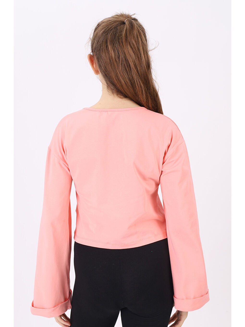 Pembe Kız Çocuk Baskılı Tişört-3
